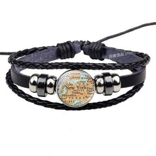 Load image into Gallery viewer, World Map Leather Bracelets