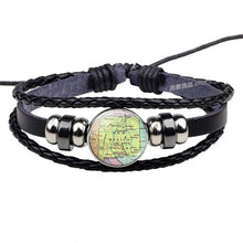 Load image into Gallery viewer, World Map Leather Bracelets