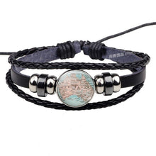 Load image into Gallery viewer, World Map Leather Bracelets