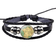 Load image into Gallery viewer, World Map Leather Bracelets