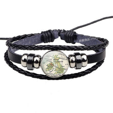 Load image into Gallery viewer, World Map Leather Bracelets