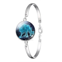 Load image into Gallery viewer, White Wolf Silver Metal Bracelet