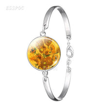 Load image into Gallery viewer, Van Gogh Sunflower  Art Bracelet