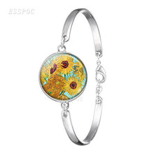 Load image into Gallery viewer, Van Gogh Sunflower  Art Bracelet
