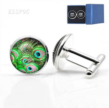 Load image into Gallery viewer, Peacock  Cufflinks