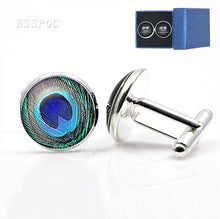Load image into Gallery viewer, Peacock  Cufflinks