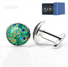 Load image into Gallery viewer, Peacock  Cufflinks