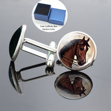 Load image into Gallery viewer, Horse Pattern Cufflinks