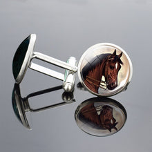Load image into Gallery viewer, Horse Pattern Cufflinks