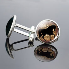 Load image into Gallery viewer, Horse Pattern Cufflinks
