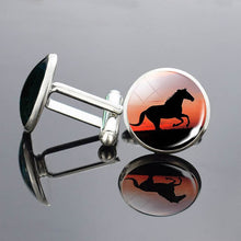 Load image into Gallery viewer, Horse Pattern Cufflinks