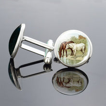 Load image into Gallery viewer, Horse Pattern Cufflinks