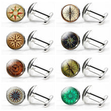 Load image into Gallery viewer, Vintage Compass Cufflinks