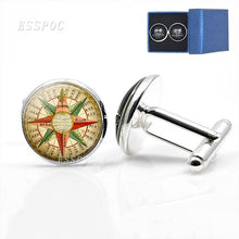 Load image into Gallery viewer, Vintage Compass Cufflinks