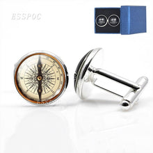 Load image into Gallery viewer, Vintage Compass Cufflinks