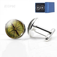 Load image into Gallery viewer, Vintage Compass Cufflinks