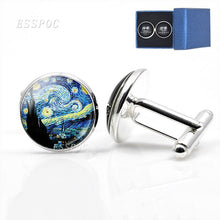 Load image into Gallery viewer, Van Gogh Starry Night  Cufflinks
