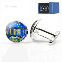 Load image into Gallery viewer, Van Gogh Starry Night  Cufflinks