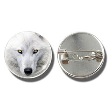 Load image into Gallery viewer, Moon Aggressive Wolf  Brooch