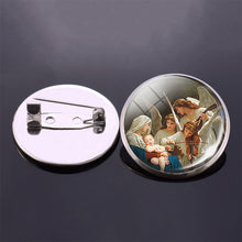 Load image into Gallery viewer, Angel on Moon Brooch