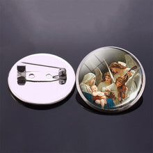 Load image into Gallery viewer, Angel on Moon Brooch