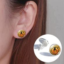 Load image into Gallery viewer, Happy Halloween Witch Pumpkin Earrings