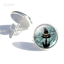 Load image into Gallery viewer, Happy Halloween Witch Pumpkin Earrings