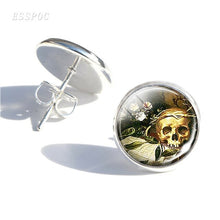 Load image into Gallery viewer, Happy Halloween Witch Pumpkin Earrings