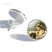 Load image into Gallery viewer, Happy Halloween Witch Pumpkin Earrings