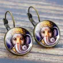 Load image into Gallery viewer, Religious Symbol Lotus Earrings