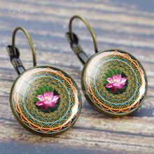 Load image into Gallery viewer, Religious Symbol Lotus Earrings