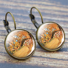 Load image into Gallery viewer, Vintage Art Gustav Klimt  Earrings