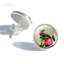 Load image into Gallery viewer, Flower Cat Kitty Earring