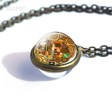 Load image into Gallery viewer, Gustav Klimt The Kiss Necklace