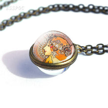 Load image into Gallery viewer, Gustav Klimt The Kiss Necklace