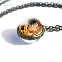 Load image into Gallery viewer, Gustav Klimt The Kiss Necklace