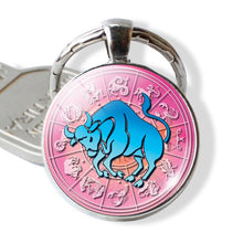 Load image into Gallery viewer, 12 Constellation Zodiac Keychain